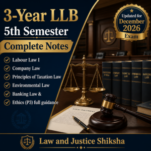 3-Year LLB 5th Semester Complete Notes