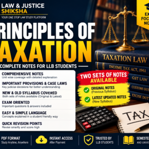Principle of Taxation